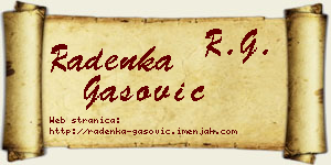 Radenka Gašović vizit kartica